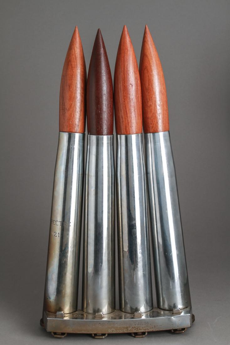 40 MM Artillery Shells Set of 4 Mounted to Base (1 of 6)