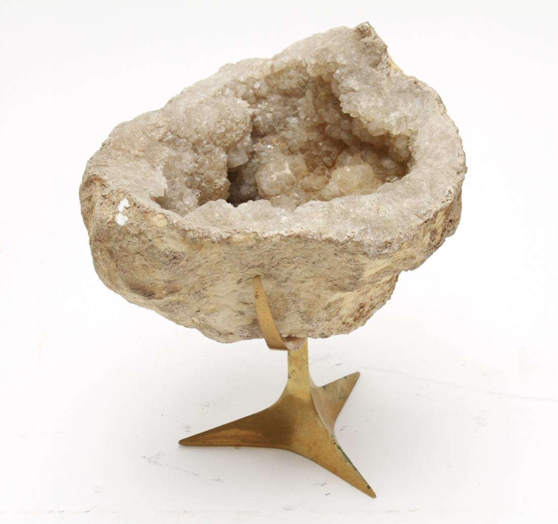 Large Mineral Specimen Quartz Druzy Crystal Geode (1 of 4)