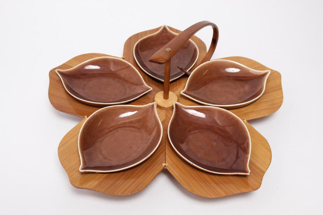 Modern Japanese Lazy Susan, Floral-Form (1 of 4)