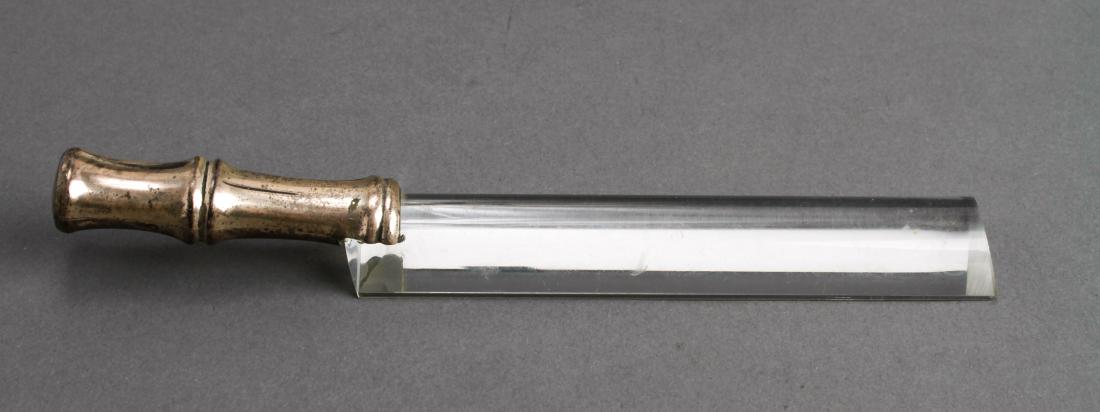 Tiffany & Co. Sterling Silver Magnifier / Reader: Tiffany & Co. sterling silver magnifier / reader with bamboo motif handle, marked: "Tiffany & Co. / Sterling." 7.375" L. Silver not weighable. From the Estate of Actor Miriam Colón.