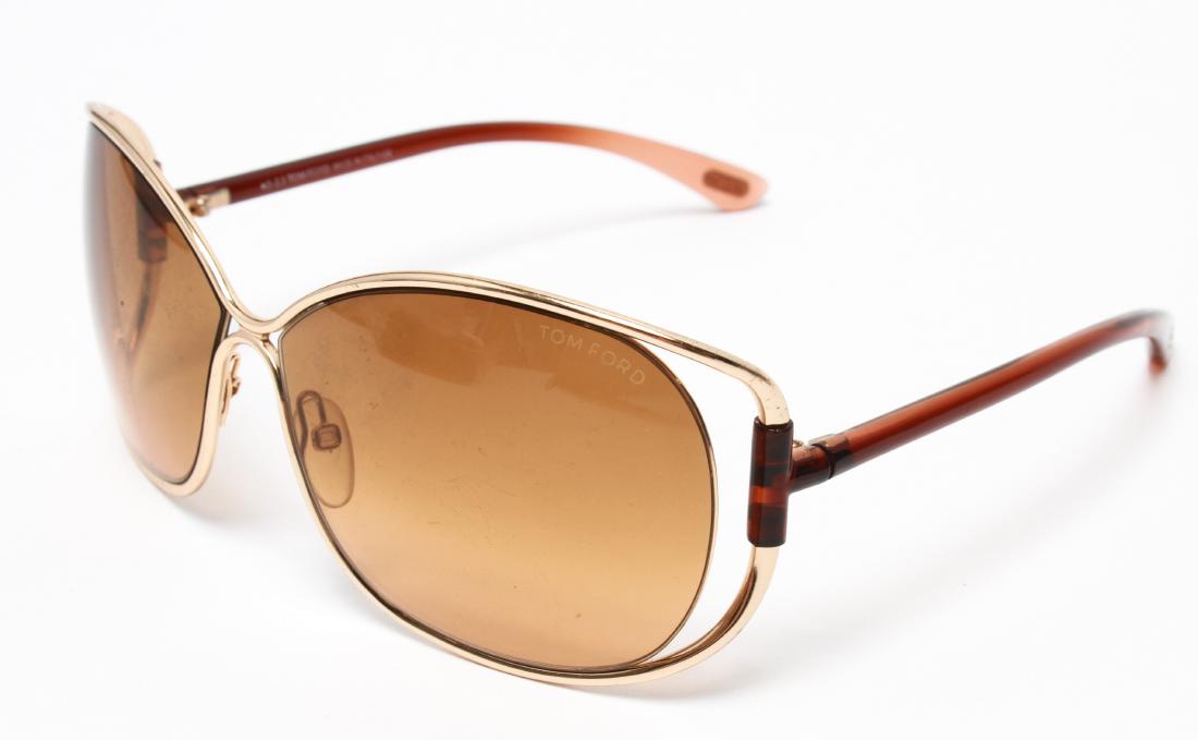 Tom Ford "Faye" Ladies' Designer Sunglasses: Tom Ford "Faye" ladies' designer sunglasses, fully marked on temples. 6" W. Gentle usage wear.