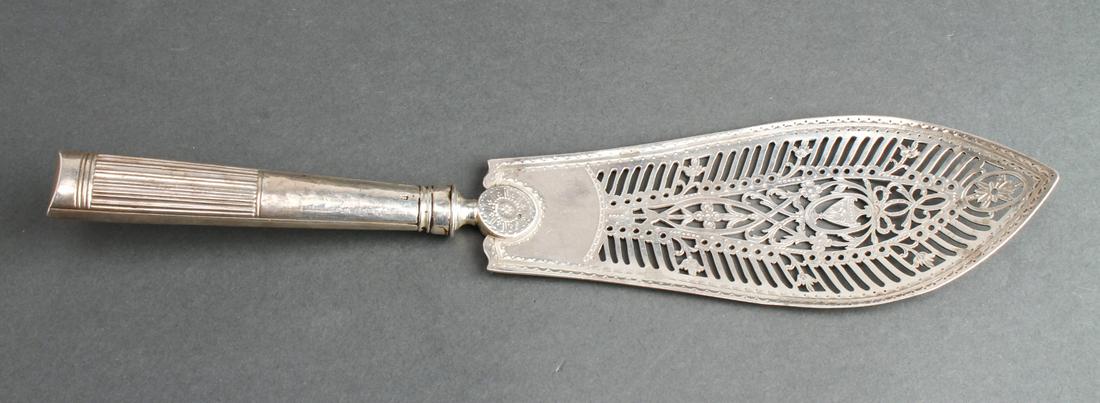 William Plummer Silver Pierced Fish Server 18th C. (1 of 6)