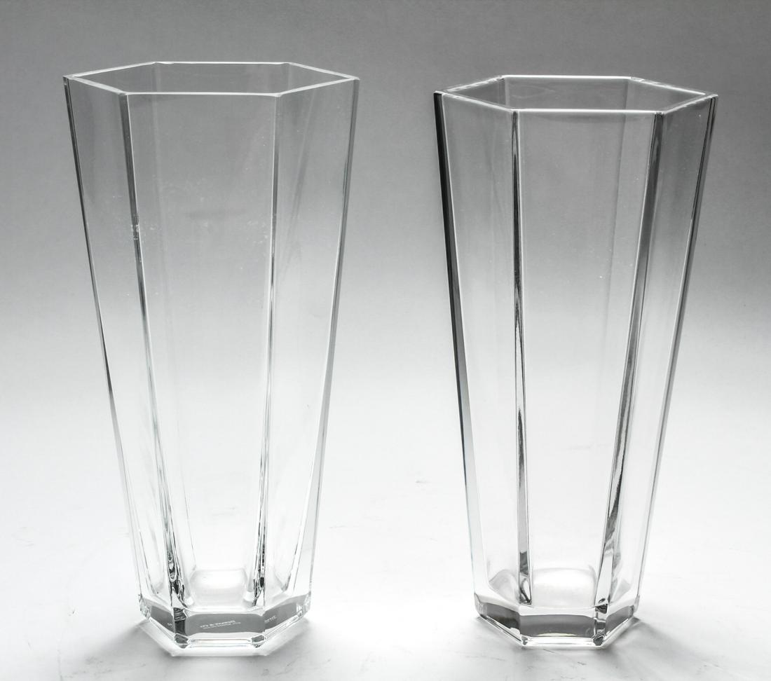 Tiffany & Co. Frank Lloyd Wright Hex Glass Vases 2 (1 of 3)