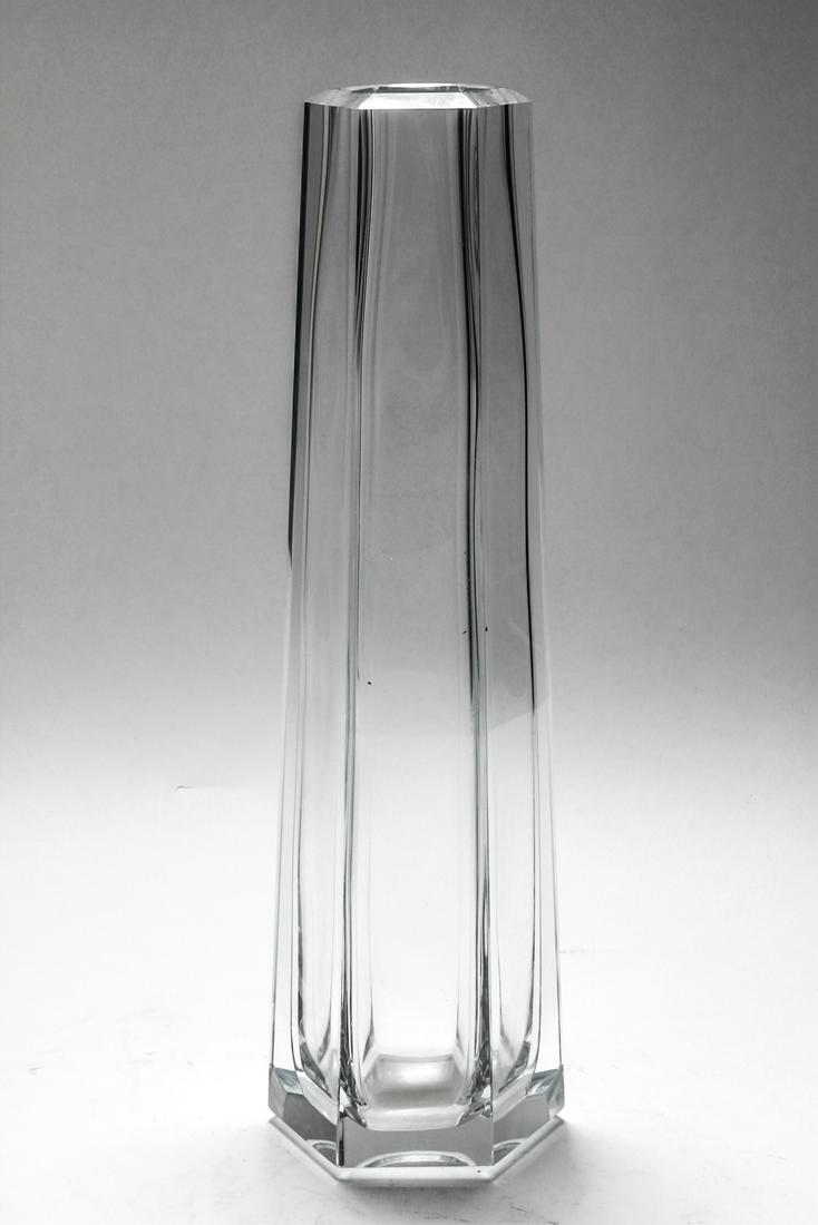 Frank Lloyd Wright Manner "Hex" Tall Glass Vase (1 of 3)