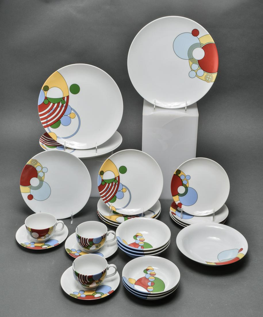 F L Wright Tiffany Cabaret Porcelain Partial Svc (1 of 9)