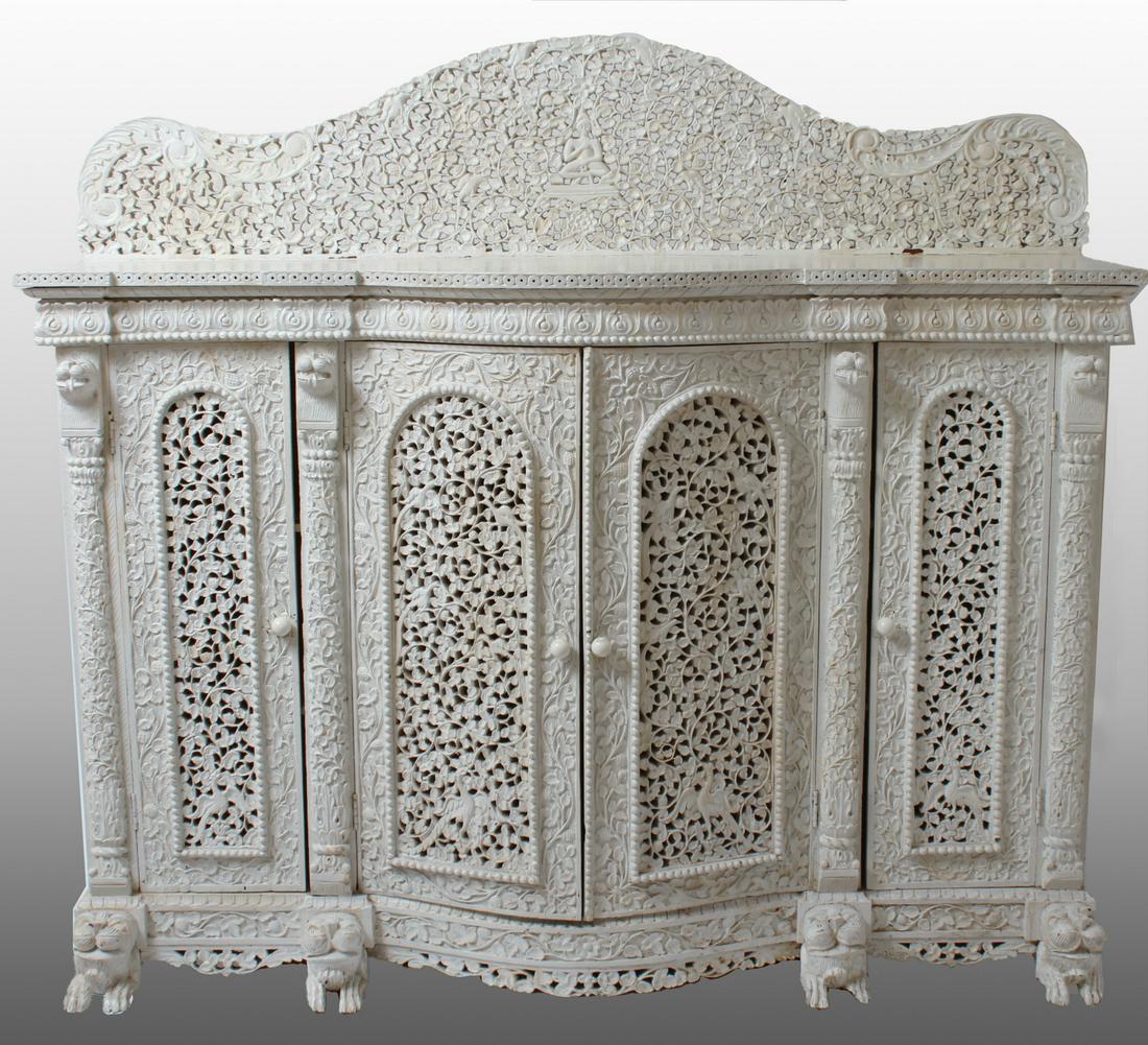 Anglo-Indian Ornately Carved Server / Sideboard (1 of 12)