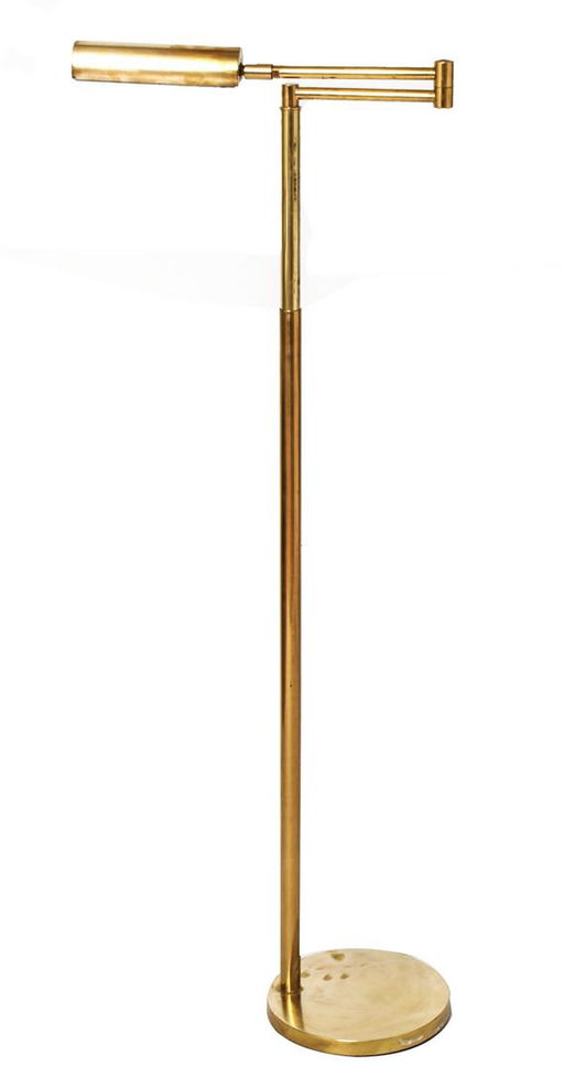 Koch Lowy Omi Brass Swing Arm Floor Lamp