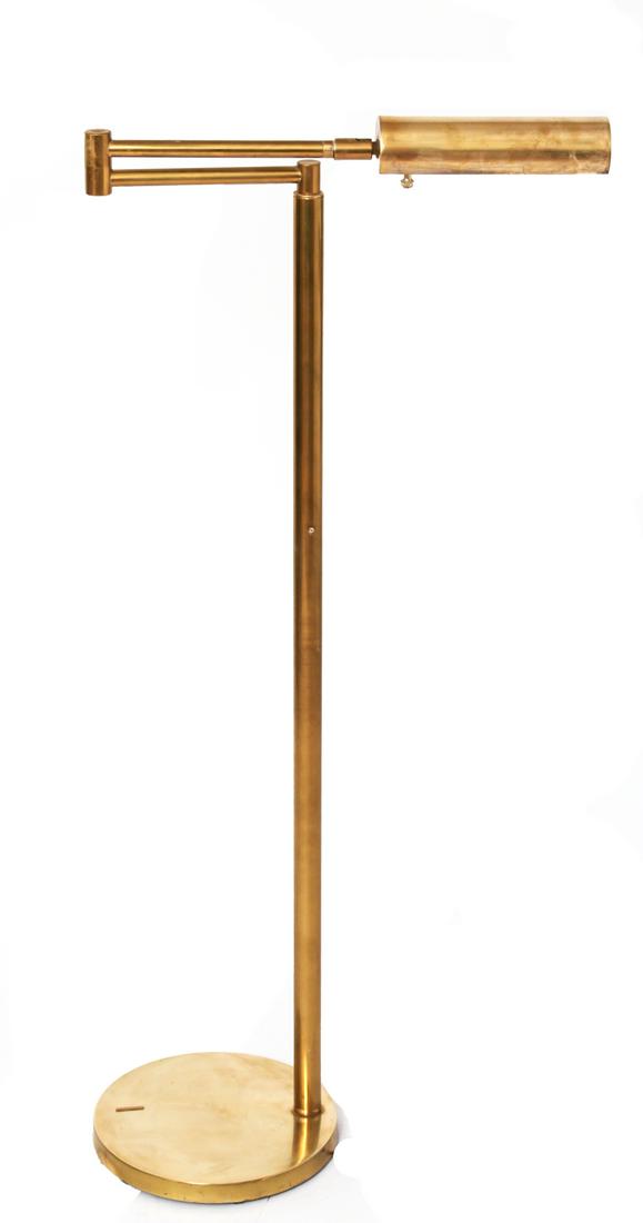 Koch & Lowy Omi Brass Swing Arm Floor Lamp (1 of 4)