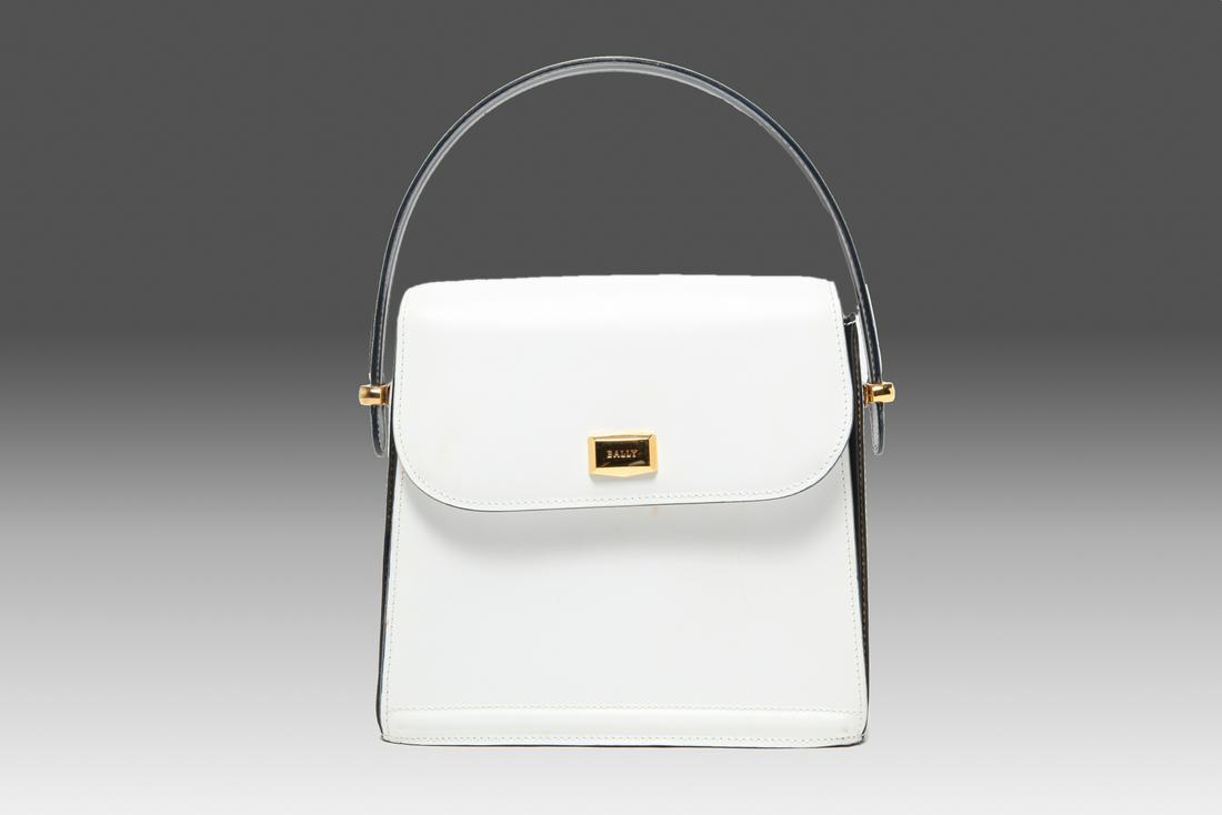 Bally White Leather Purse / Handbag (1 of 8)