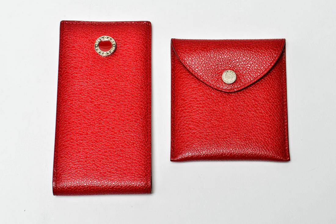 Bulgari Metal Mirror & Leather Note Holder 2 (1 of 6)