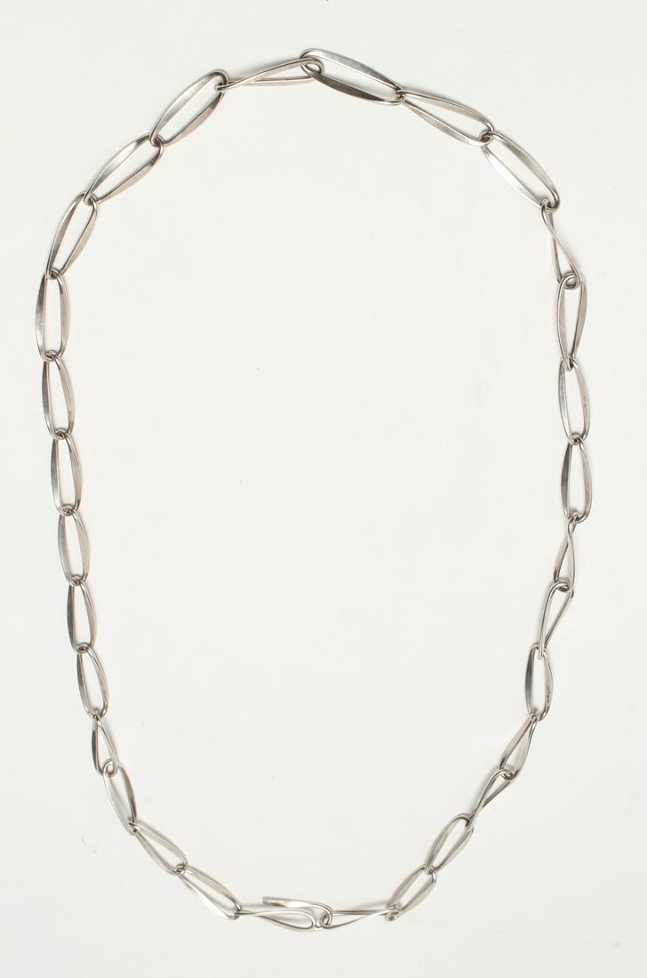 Hans Hansen Danish Silver Linked Necklace (1 of 2)