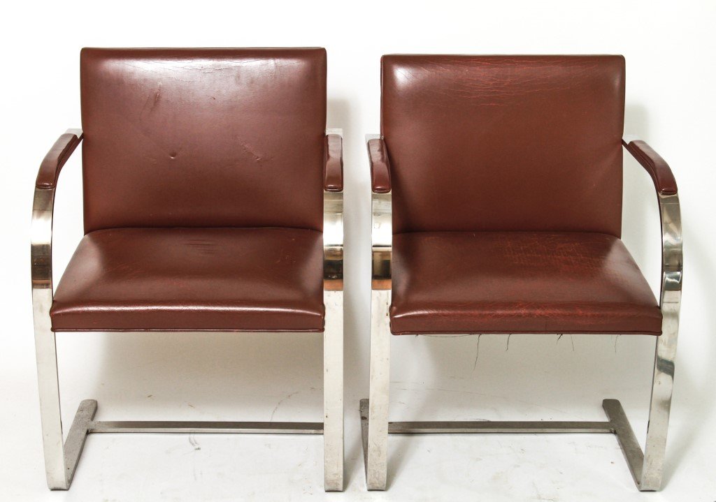 Mies van der Rohe for Knoll "Brno" Chairs, Pair (1 of 8)
