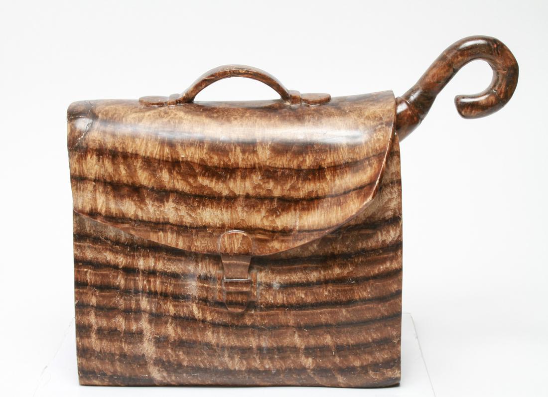 Thea Tewi Briefcase Modern Carved Stone Sculpture (1 of 7)