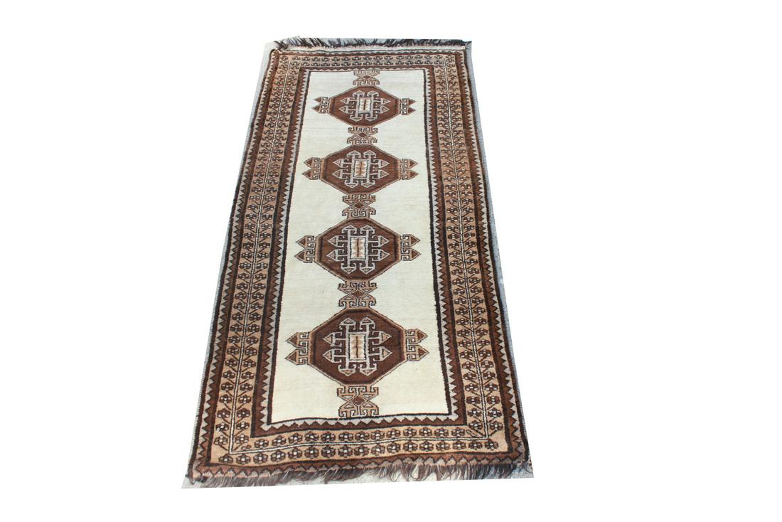 Turkish Carpet Runner w Animal Hair 7' 7" x 3' 9" (1 of 4)