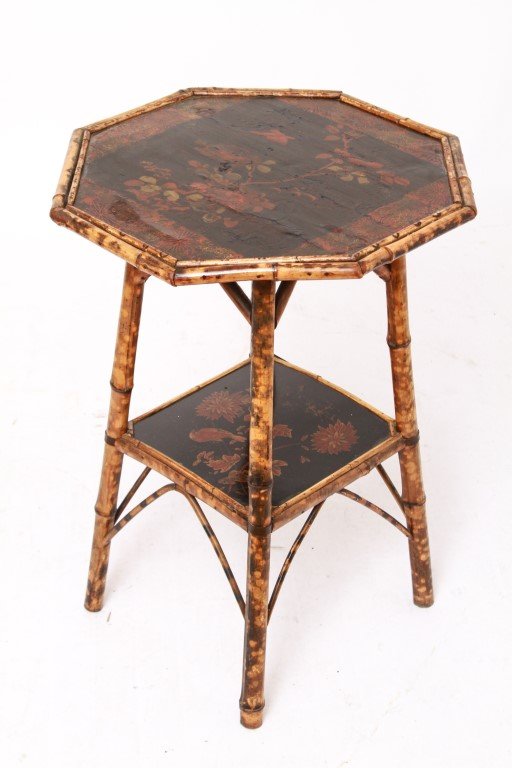 Aesthetic Mvmt. Octagonal Lacquered Side Table (1 of 3)
