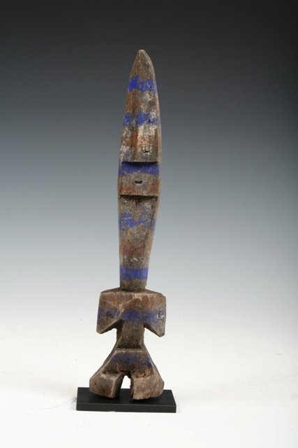 Early 20th C Ghana Wood Acam Figure Painted