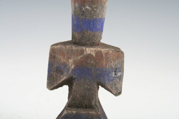 Early 20th C Ghana Wood Acam Figure Painted - 3