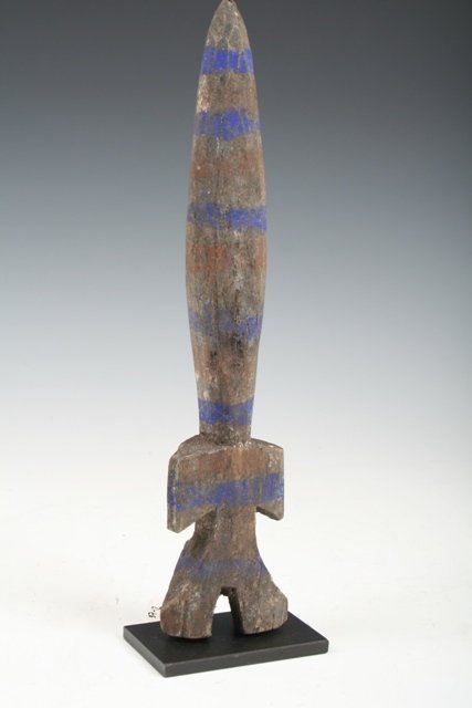 Early 20th C Ghana Wood Acam Figure Painted - 6