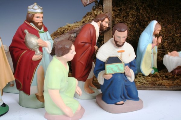 Japanese Porcelain Nativity Scene, 1950's - 3