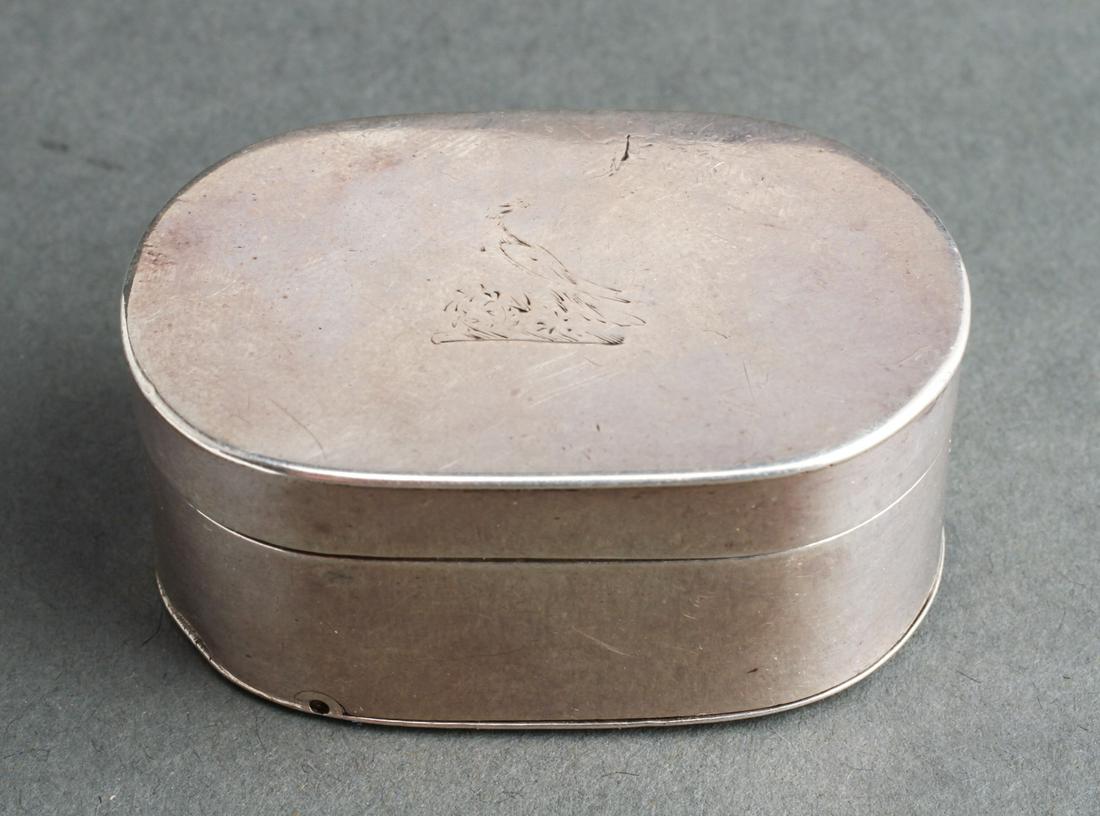 Phipps & Robinson Silver Nutmeg Grater Box 18th C. (1 of 6)
