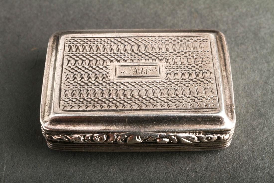 John Taylor Silver Engine-Turned Vinaigrette, 1827 (1 of 6)