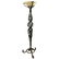 Edgar Brandt Manner Iron Torchiere Alabaster Shade