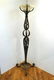 Edgar Brandt Manner Iron Torchiere Alabaster Shade - 2