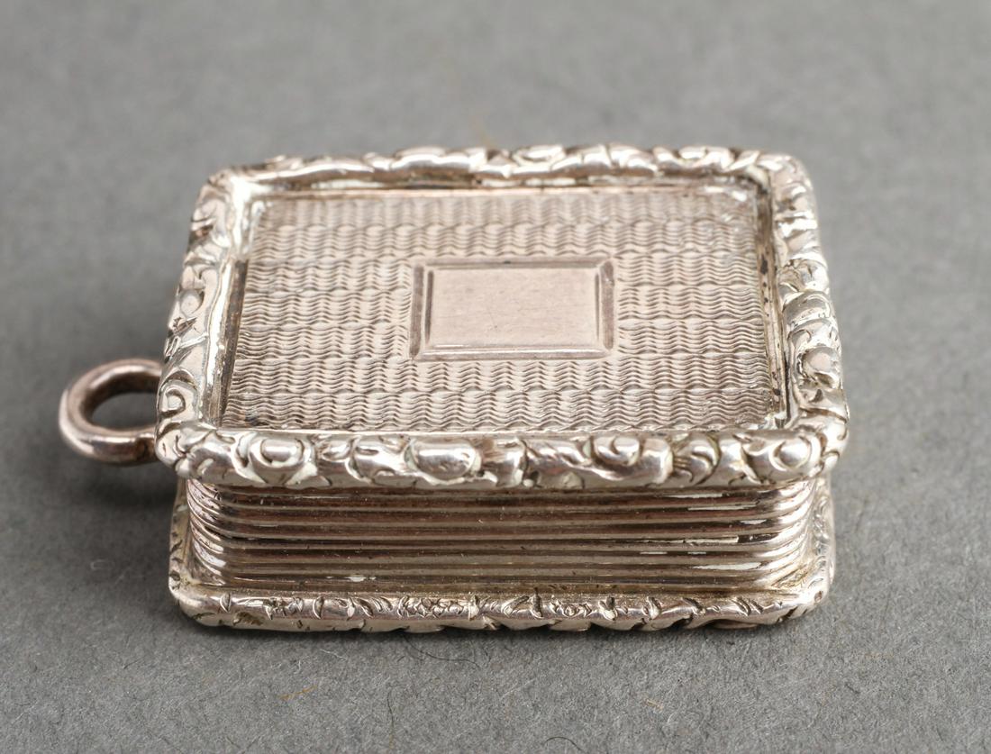 Thomas Shaw Silver Engine-Turned Vinaigrette, 1836 (1 of 5)