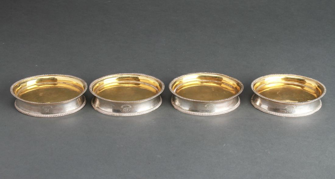 Joel Sayre Silver-Gilt Salt Dishes C.1800 Set of 4 (1 of 4)
