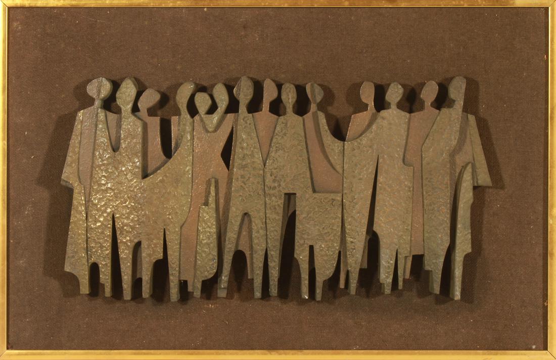 Giovanni Schoeman "The Critics" Metal Sculpture (1 of 3)