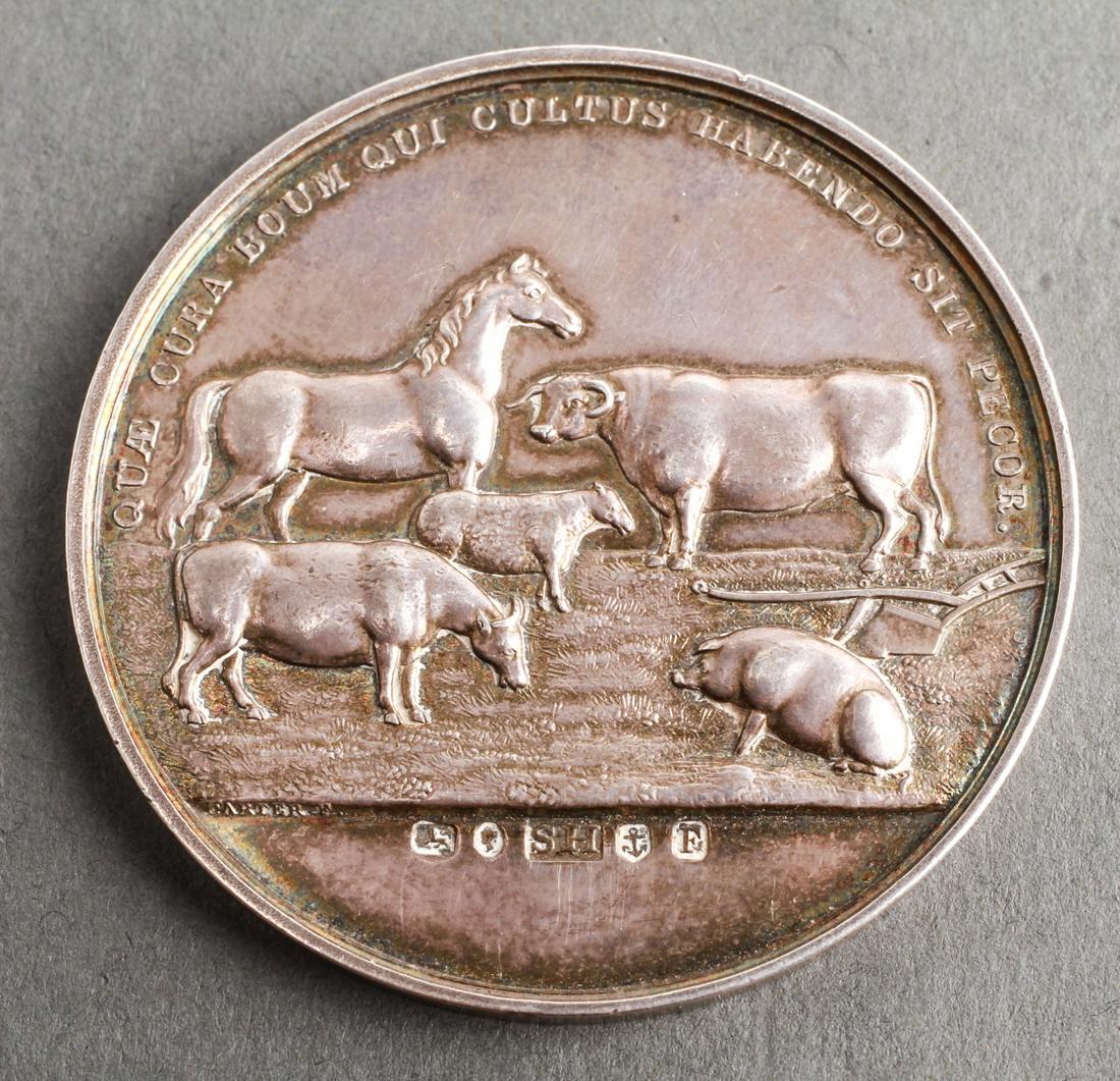 Kerry Central Farming Society Silver Medal, 1854 (1 of 3)