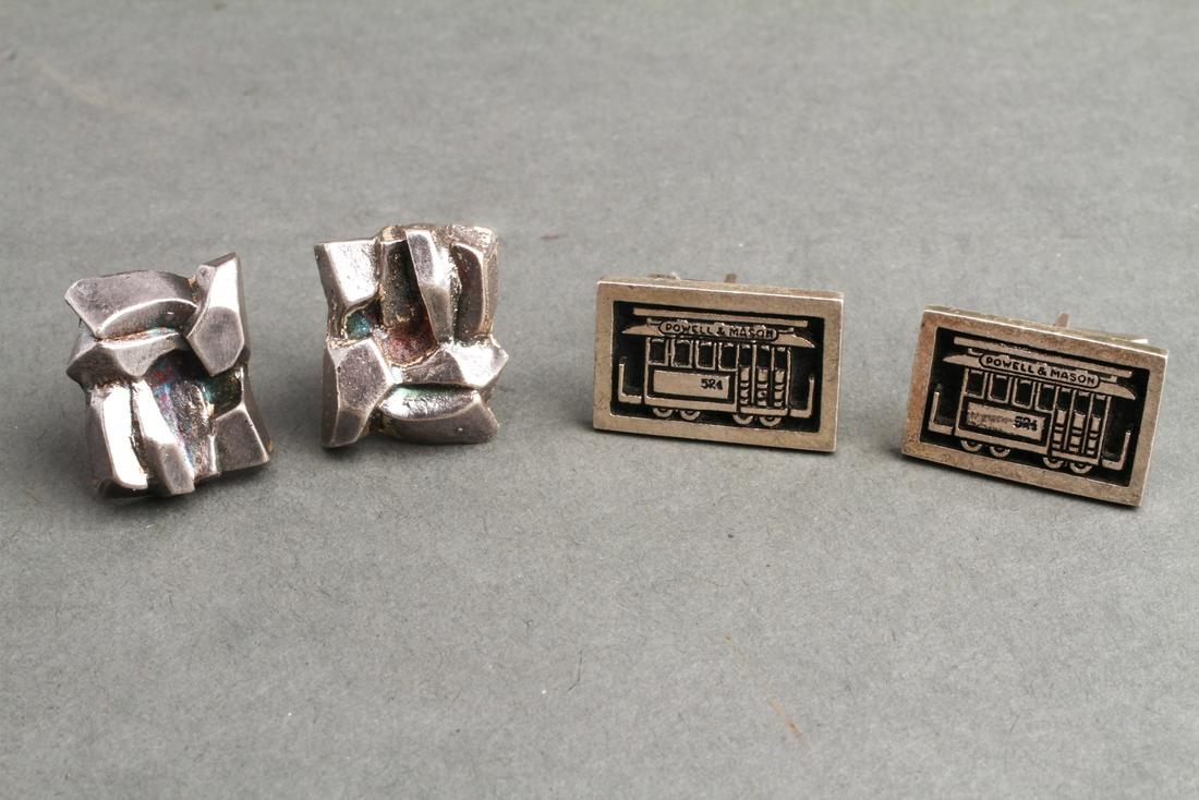 Designer Sterling Cufflinks incl. Fenwick, 2 Pairs (1 of 4)