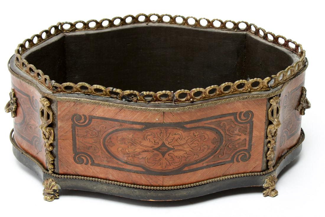 French Marquetry Cachepot / Planter, 19th C. (1 of 5)