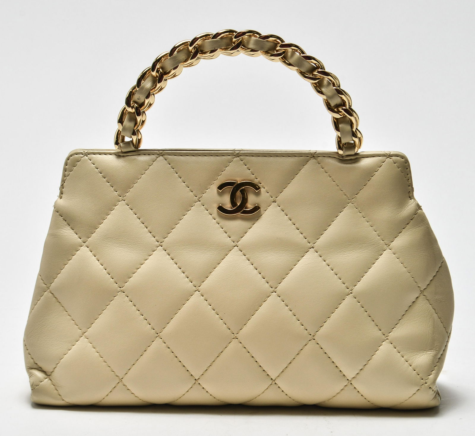 chanel black and gold purse