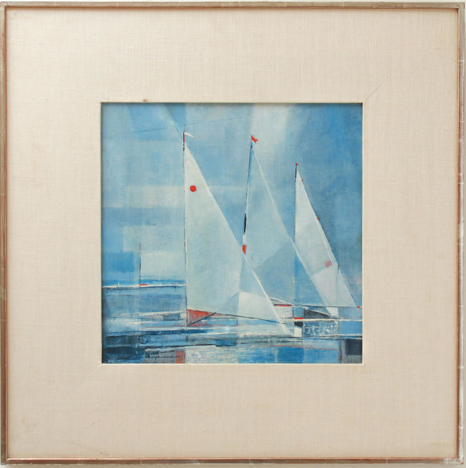 William Charles Palmer "Sailboats" Oil on Canvas (1 of 4)