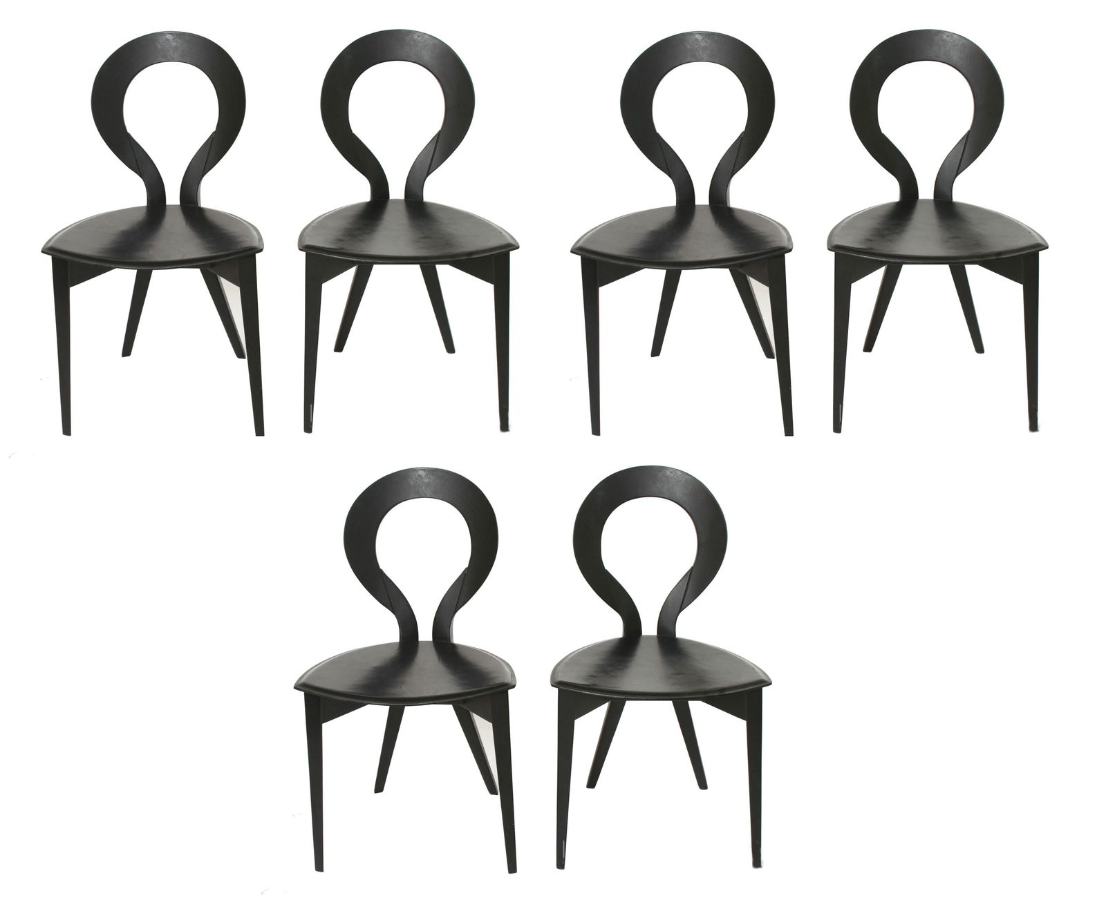 Modern Open Back Dining Chairs, Group of 6 (1 of 7)