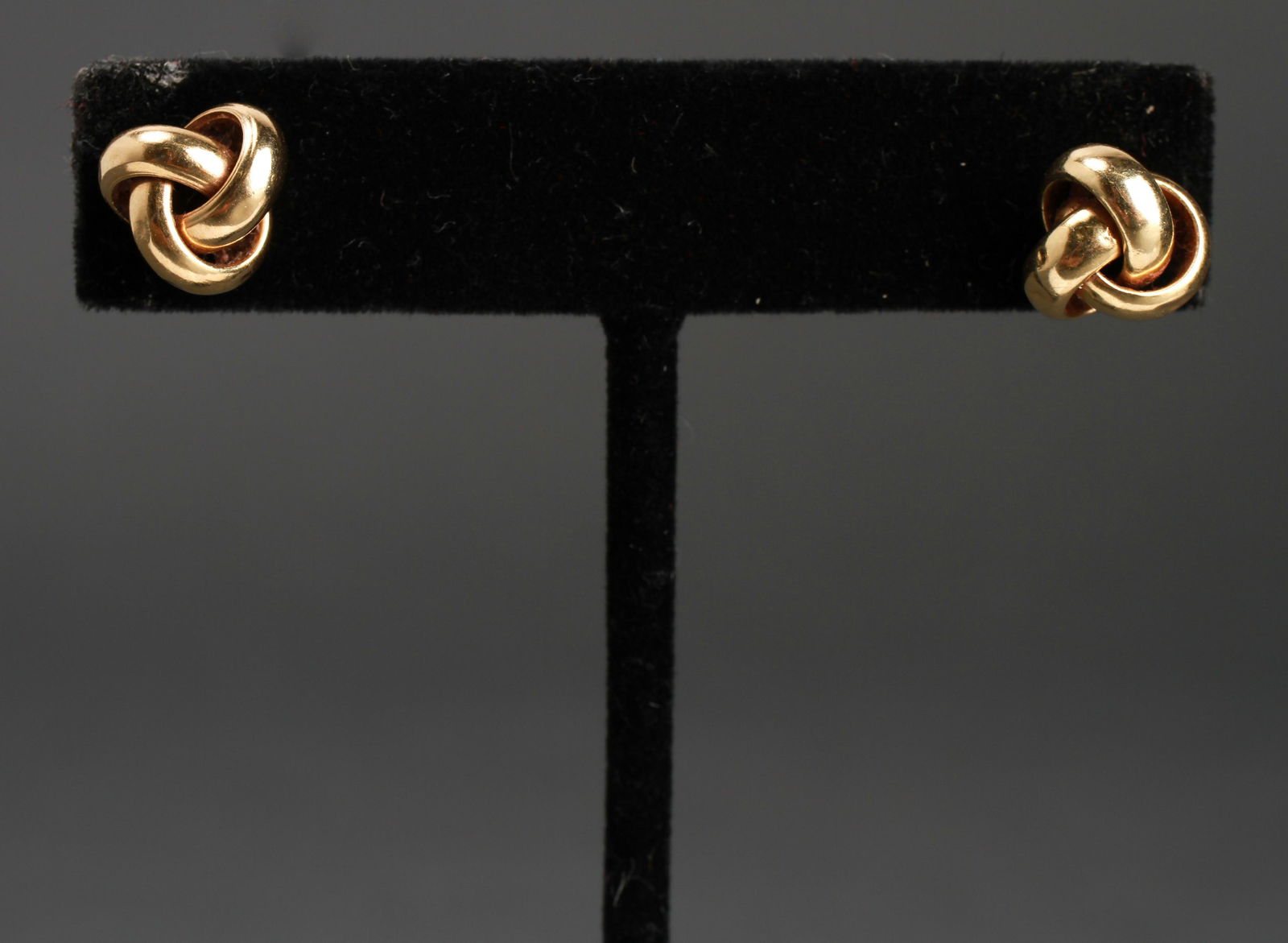 14K Yellow Gold Small Entwined Knot Earrings, Pair (1 of 3)
