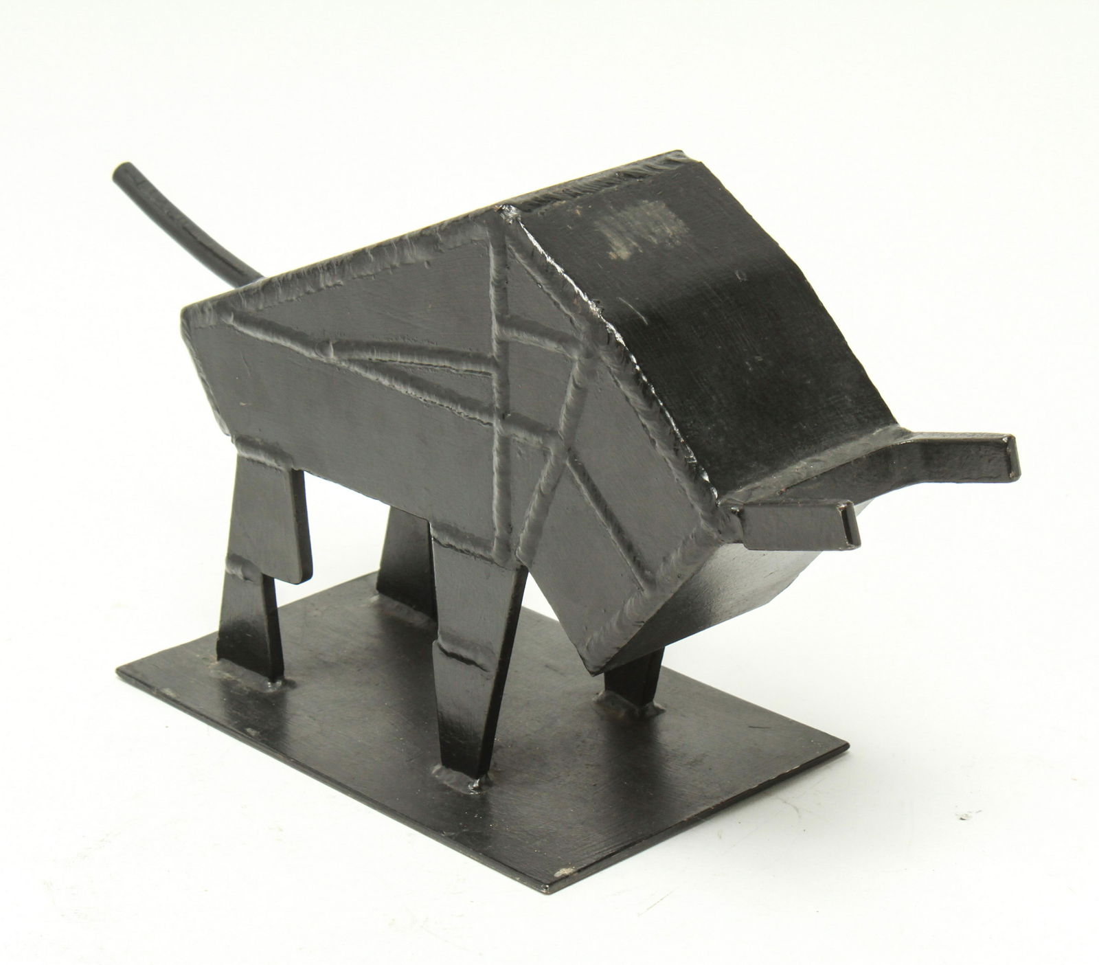 Modern Charging Bull Iron Sculpture (1 of 7)
