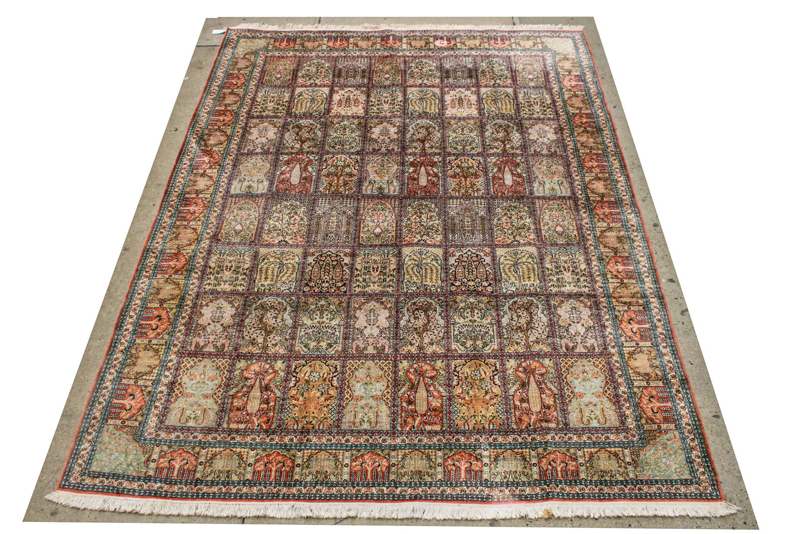 Bakhtiari Persian Silk Garden Carpet 8' 10" x 12' (1 of 5)