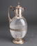 Silver Engraved & Pierced Etched Cut-Crystal Ewer