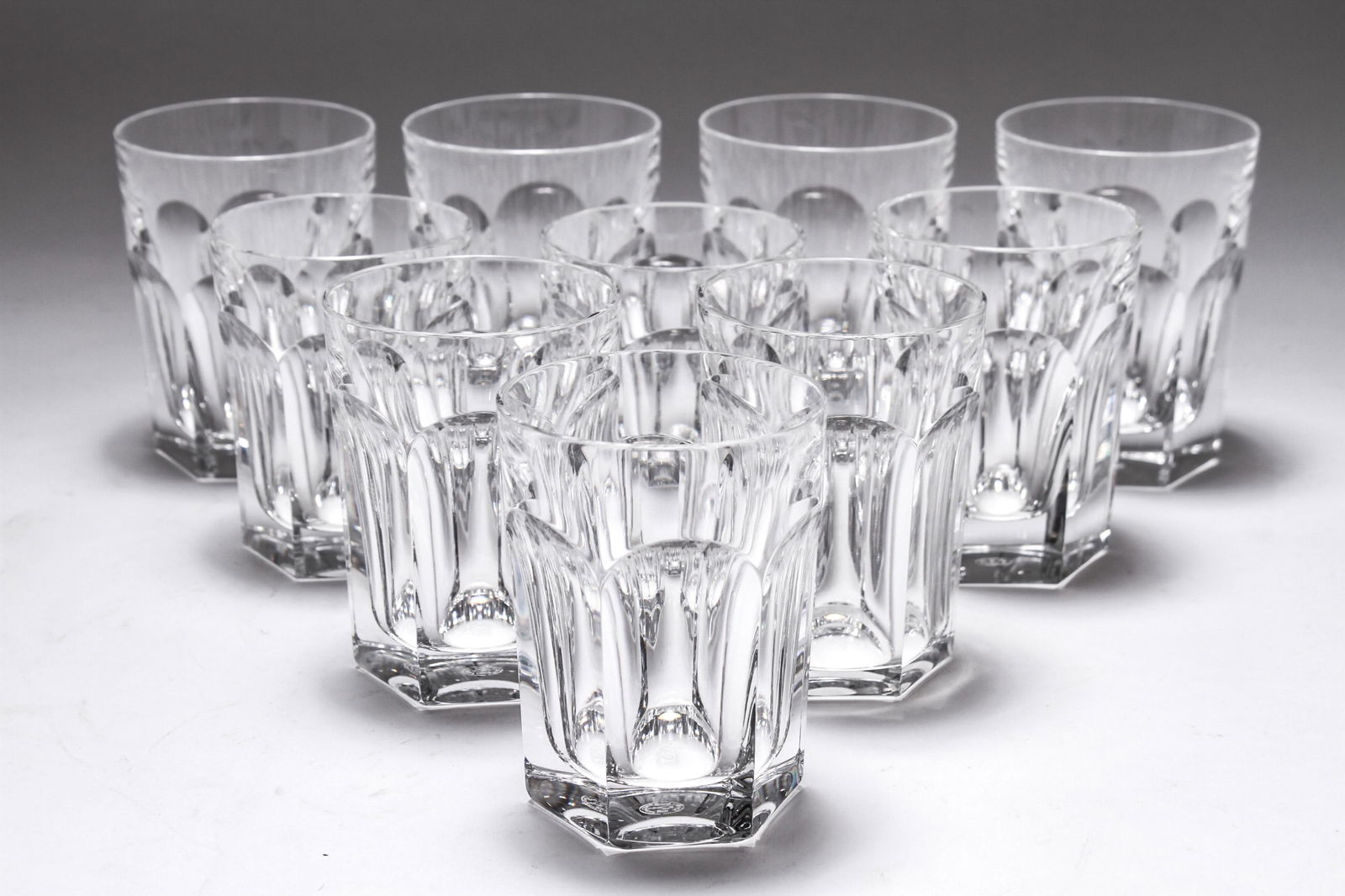 Assorted Baccarat Crystal Harcourt Tumblers, Ten (1 of 4)