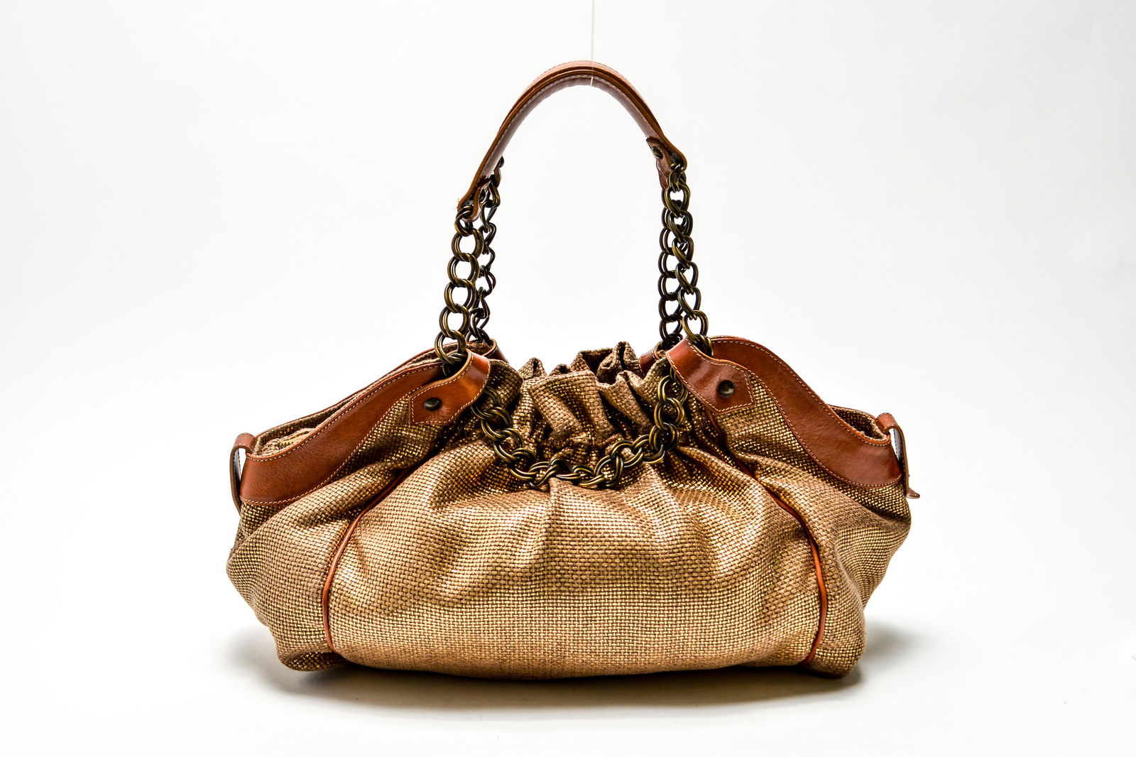 Christian Louboutin Woven Cloth & Leather Bag (1 of 7)