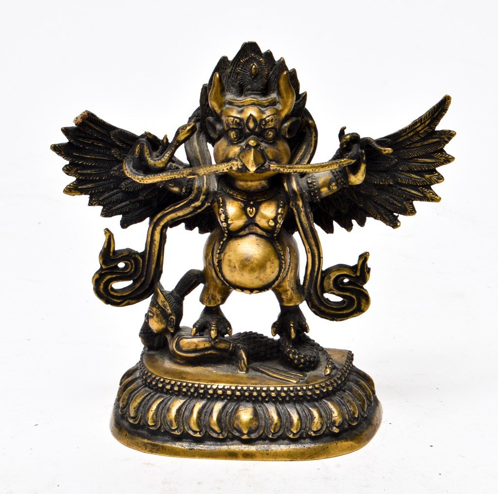 Tibetan Bronze Garuda Bird with Naga, Vintage (1 of 11)