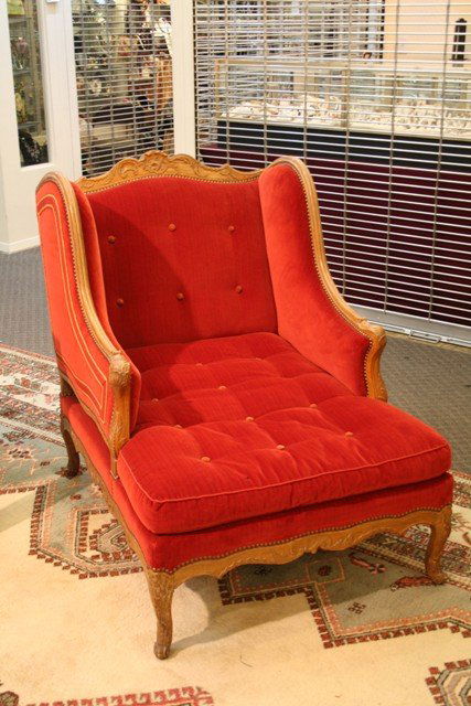 1940's French Chaises: 1940's French Chaises, Ottoman not photographed.