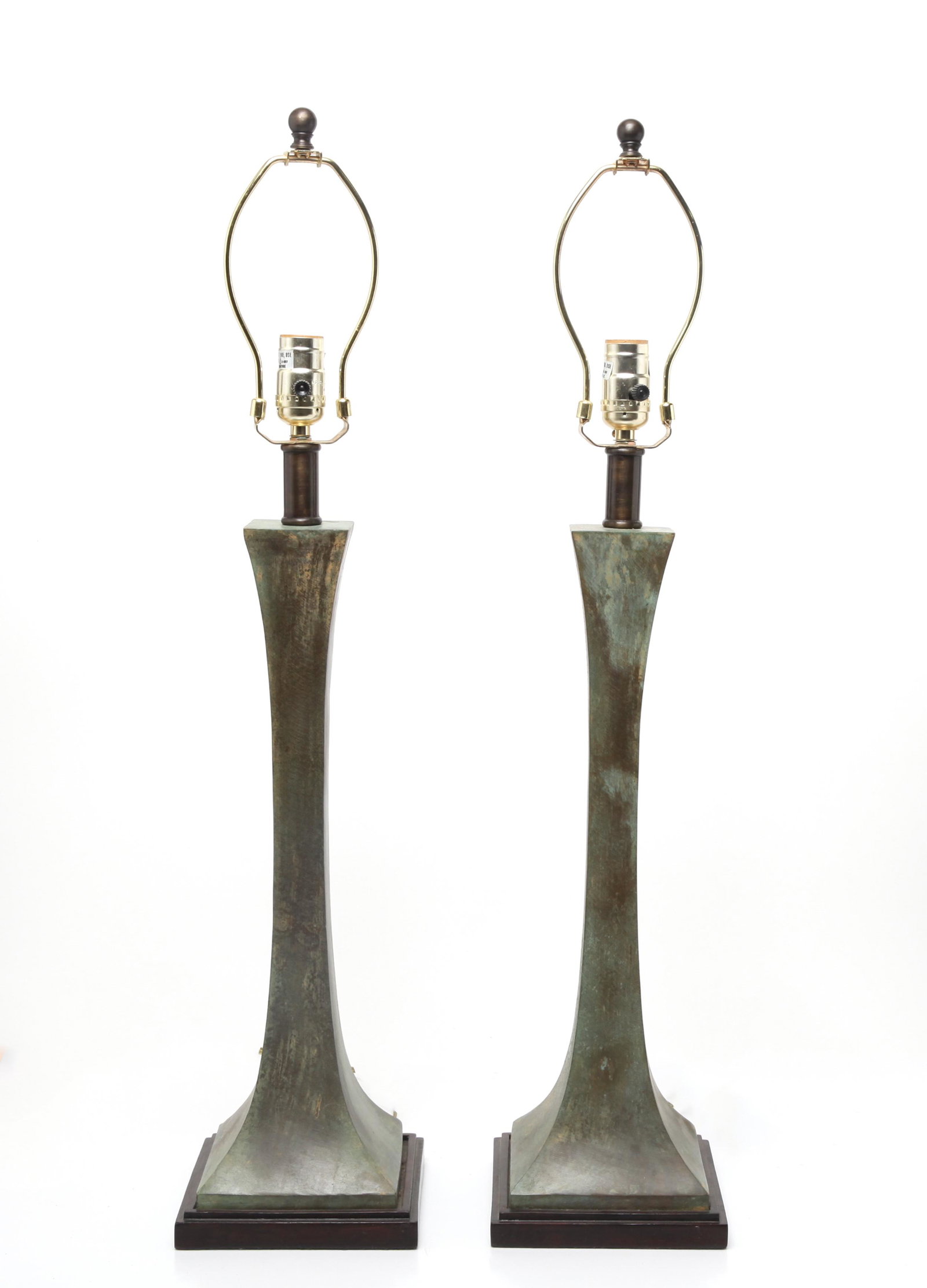 Stewart Ross James Hansen Bronze Table Lamps Pr (1 of 9)