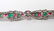 Art Deco 18K Gold Diamond Emerald & Ruby Bracelet - 18