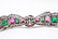 Art Deco 18K Gold Diamond Emerald & Ruby Bracelet - 4