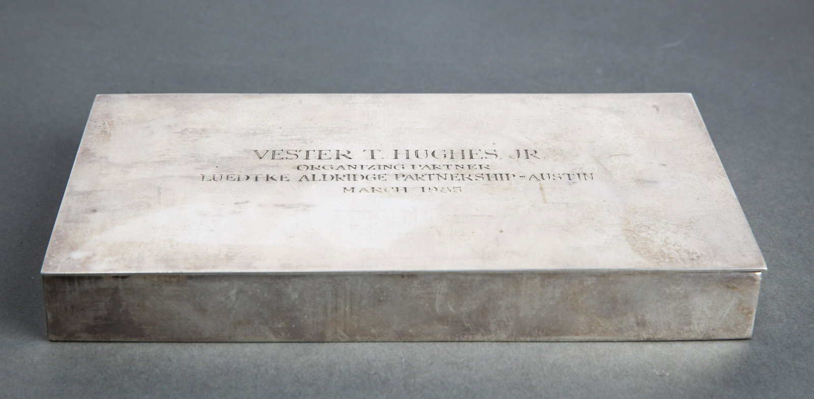 Tiffany & Co. Silver Hinged Lid Desk Box (1 of 5)