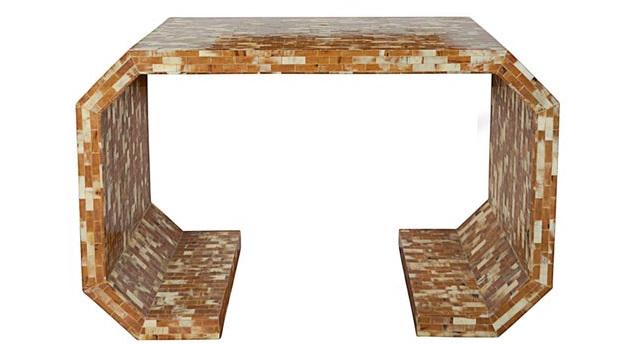 Karl Springer Style Tessellated Console Table (1 of 3)