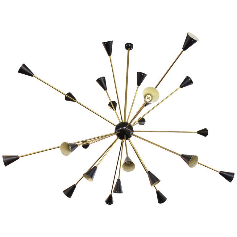 Stilnovo Attrib. Modern Black Sputnik Chandelier (1 of 11)